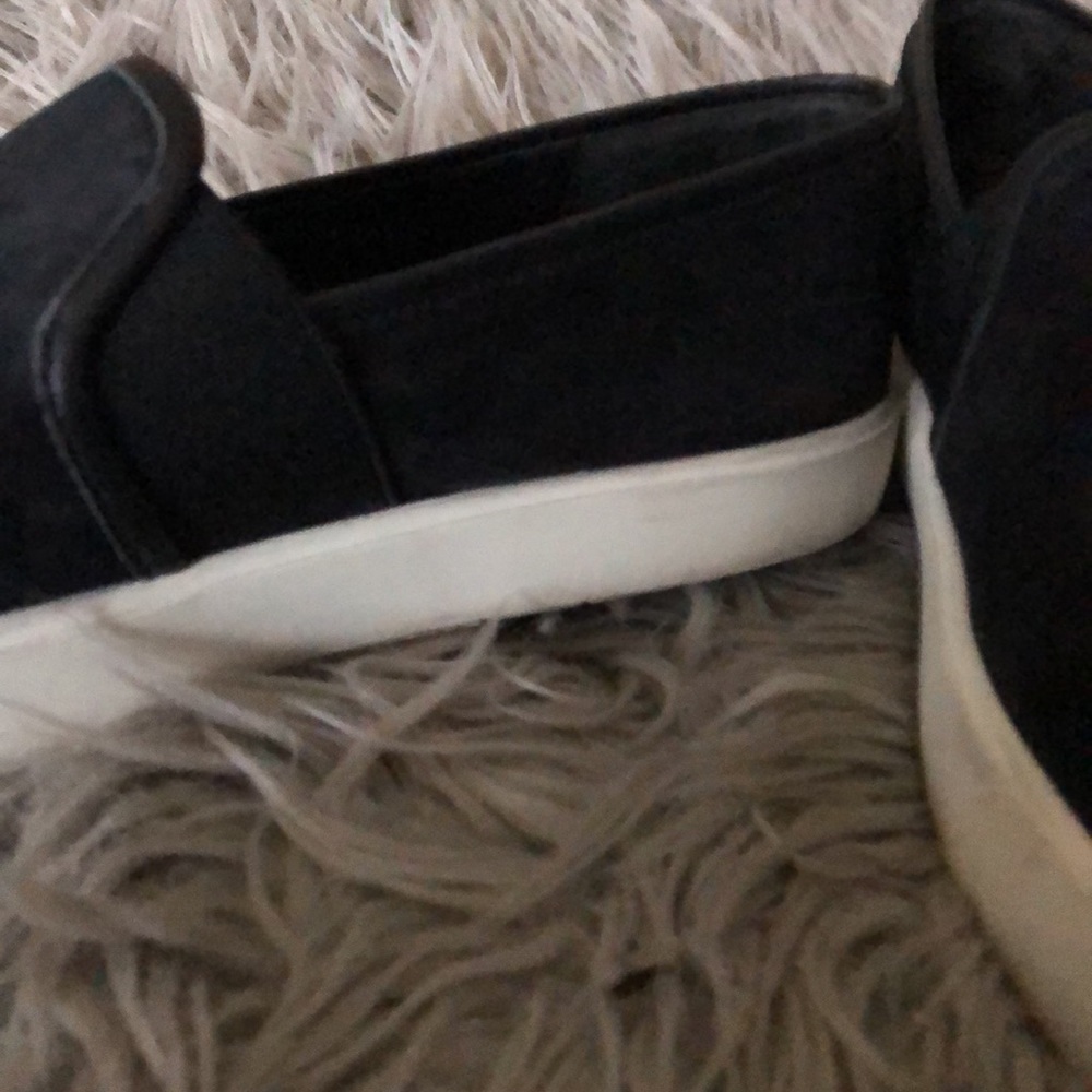 Vince Preston B Suede Slip-On Black Sneakers - Picture 3 of 5